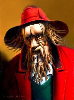 Peinture intitulée "l'homme érotique" par André Martins De Barros, Œuvre d'art originale, Autre