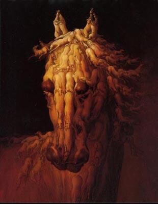 Peinture intitulée "cavalcade" par André Martins De Barros, Œuvre d'art originale, Autre