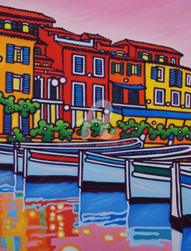 Peinture intitulée "Port de Cassis, ava…" par Gwendoline Pieters, Œuvre d'art originale, Huile Monté sur Châssis en bois