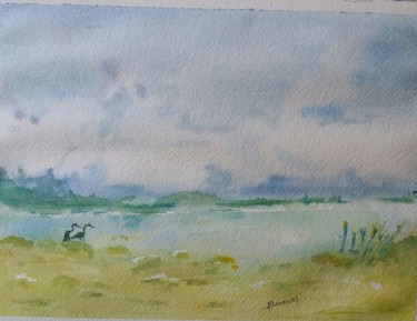 Peinture intitulée "♥ Rêveries ♥ N°170" par Françoise Lanfroy-Rancurel, Œuvre d'art originale, Aquarelle