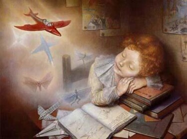Peinture intitulée "Invitation au rêve" par André Martins De Barros, Œuvre d'art originale, Autre