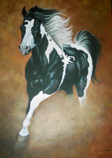 Peinture intitulée "ballade-fougueuse-n…" par Isabelle, Œuvre d'art originale