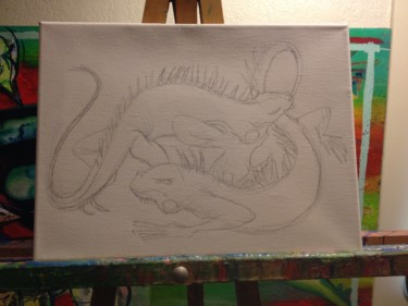 绘画 标题为“Iguana Painting 1” 由Oberlin The Artist, 原创艺术品, 丙烯