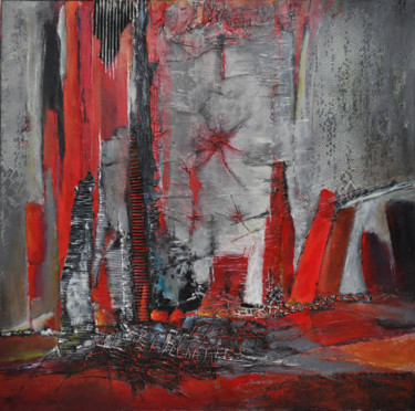 Peinture intitulée "balcon-d-hiver.jpg" par Monique Attard, Œuvre d'art originale, Acrylique