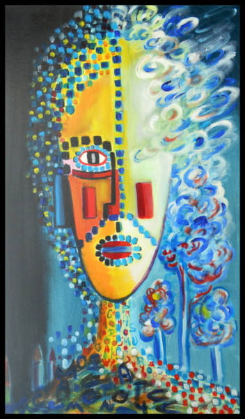 Peinture intitulée "jeu" par Mysane, Œuvre d'art originale, Acrylique