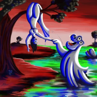Ziemlich Ungleich Digitale Kunst mit dem Titel "Ziemlich Ungleich" von Manfred Hoppe, Original-Kunstwerk, Digitale Malerei