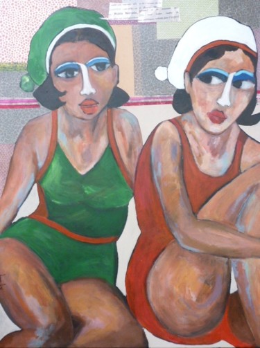 Peinture intitulée "les bombesas" par Martine Flory, Œuvre d'art originale, Acrylique