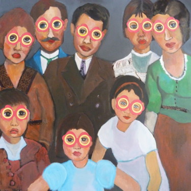 Peinture intitulée "la famille RUY" par Martine Flory, Œuvre d'art originale, Acrylique