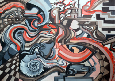 Peinture intitulée ""Doctor Strange"" par Christina Kristovsky, Œuvre d'art originale, Huile Monté sur Châssis en bois