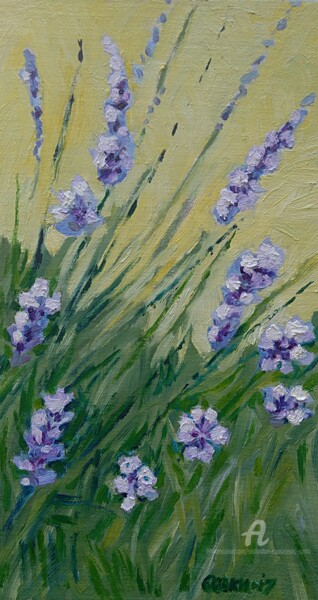 Painting titled "Vrei lavanda" by Slobodan Spasojevic (Spaki), Original Artwork, Oil