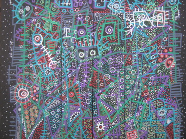 Peinture intitulée "PALISSADE" par Girerd Christophe, Œuvre d'art originale, Acrylique