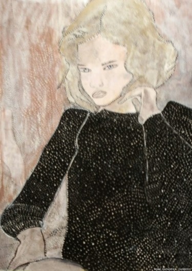 Peinture intitulée "BEAUTE" par Anne Bazabidila, Œuvre d'art originale, Encre
