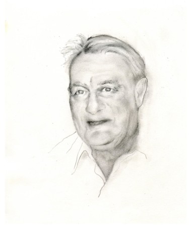 Drawing titled "papa-crayon.jpg" by Daniel Jacquinot, Original Artwork, Graphite
