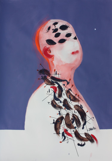 Drawing titled "The unrest V" by Pribi, Original Artwork, Ink