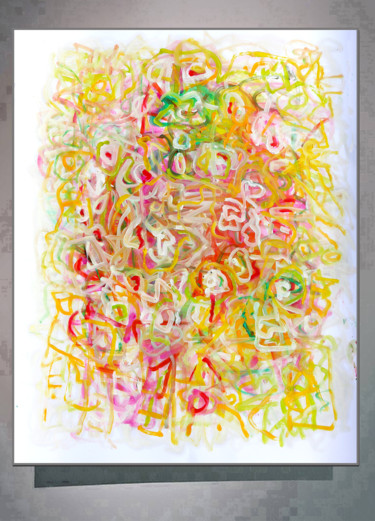 Schilderij getiteld "ART TERRITORY" door Jean Mirre, Origineel Kunstwerk, Olie