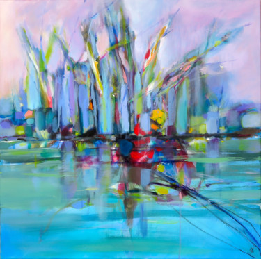 Peinture intitulée "L'onde était transp…" par Gérard Esquerre, Œuvre d'art originale, Acrylique Monté sur Châssis en bois