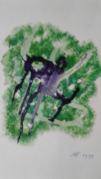 Schilderij getiteld "20170701-123900.jpg" door Marianne Huizinga, Origineel Kunstwerk, Gouache