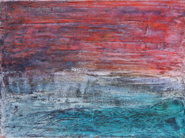 绘画 标题为“Meer und Land III” 由Manuela Mordhorst, 原创艺术品, 颜料 安装在木质担架架上