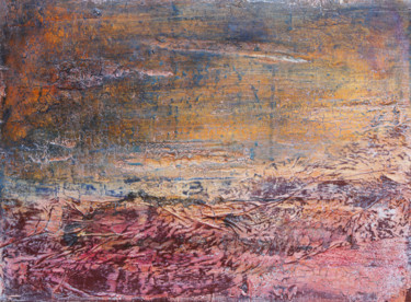 绘画 标题为“Meer und Land II” 由Manuela Mordhorst, 原创艺术品, 颜料 安装在木质担架架上