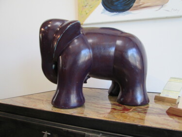雕塑 标题为“Elephant” 由Gilles Quere, 原创艺术品, 聚合物粘土
