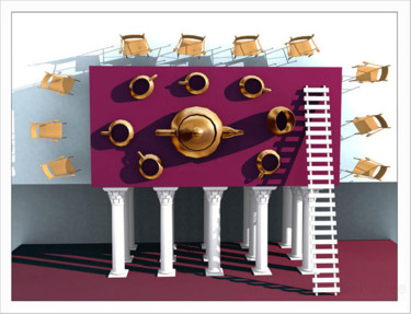 Digital Arts titled "First-Breakfast" by Shovin Bhattacharjee, Original Artwork, Digital Painting