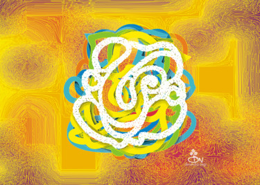 Digital Arts titled "1-vakratunda-ganesh…" by Devendra Negi, Original Artwork, Digital Painting