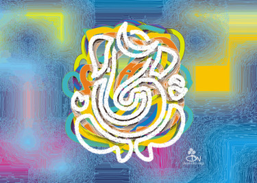 Digital Arts titled "6-bhal-chandra-gane…" by Devendra Negi, Original Artwork, Digital Painting