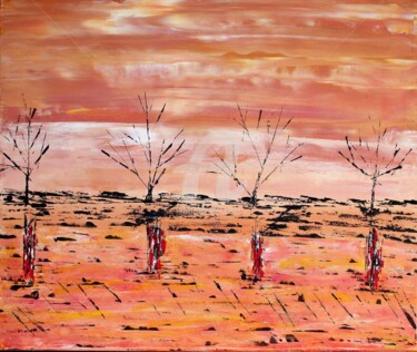 Peinture intitulée "Soleil couchant" par Didier Duclos, Œuvre d'art originale, Acrylique