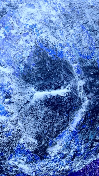 Arts numériques intitulée "Abstraction bleue" par Janie B., Œuvre d'art originale