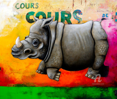 Painting titled "Cours Cours Petit R…" by Toma, Original Artwork, Acrylic