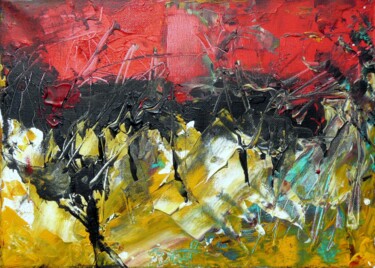 Peinture intitulée "VERGER ABSTRAIT" par Jacques Donneaud, Œuvre d'art originale, Acrylique Monté sur Châssis en bois