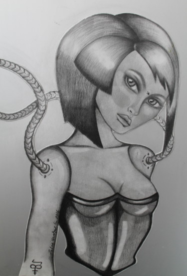 Drawing titled "Amulette" by Pasthete // Salima Woestyn, Original Artwork