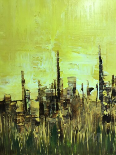 Pintura intitulada "Externsteine II" por Alain Erpelding, Obras de arte originais, Óleo