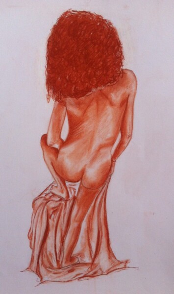 nu de femme Peinture intitulée "nu de femme" par Jean-Luc Lafond, Œuvre d'art originale, Pastel