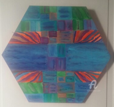 Peinture intitulée "le cerveau de l'hom…" par Sapiacelli, Œuvre d'art originale, Huile