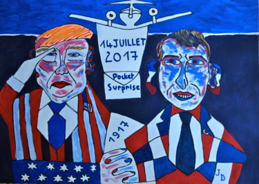 Peinture intitulée "Pocket  Surprise" par Jacques Desvaux (JD), Œuvre d'art originale, Acrylique