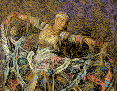 Digital Arts titled "kalbelia-dancer-raj…" by Devendra Negi, Original Artwork, Digital Painting