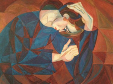 DER DENKER Malerei mit dem Titel "DER DENKER" von Edith Stütz, Original-Kunstwerk, Acryl