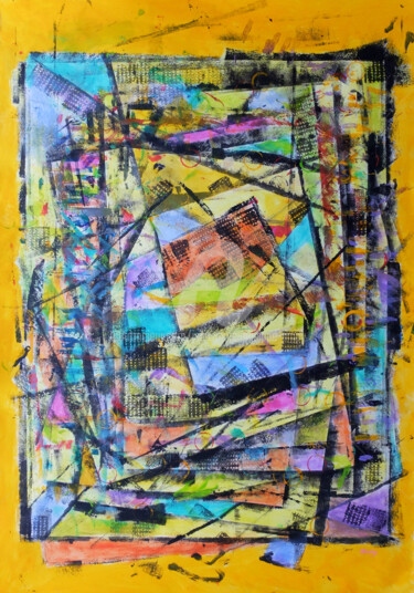 Peinture intitulée "THE TOWN" par Jean-Marc Philippe (Jimpy), Œuvre d'art originale, Acrylique