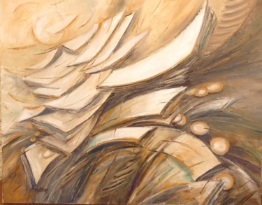 Peinture intitulée "L'argent" par Matray Marie-Christine, Œuvre d'art originale, Huile