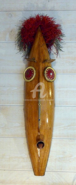 Sculpture titled ""Capitaine Alvilda"" by Elisabeth Faucheur, Original Artwork, Wood