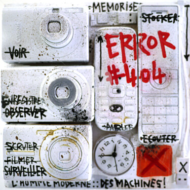 제목이 "Error 404"인 조형물 Tarek Ben Yakhlef로, 원작, 페인트 스프레이