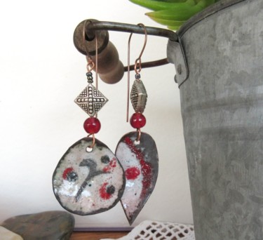 Artisanat intitulée "emotions-intenses.j…" par Anne-Marie Tollet, Œuvre d'art originale, Boucles d'oreilles