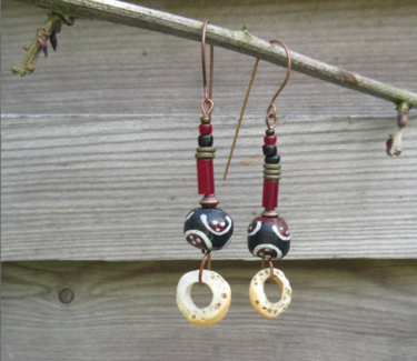 Artisanat intitulée "reveries.jpg" par Anne-Marie Tollet, Œuvre d'art originale, Boucles d'oreilles