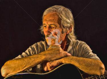 what-was-the-old-guitarist-thinking-about.jpg Photography titled "what-was-the-old-gu…" by Benjamin, Original Artwork, Oil