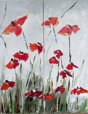 Peinture intitulée "la-belle-saison-i-i…" par Anne-Marie Tollet, Œuvre d'art originale, Huile