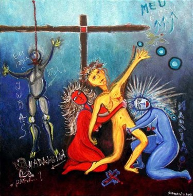 Painting titled "Amor sagrado, Amor…" by Jose Carlos Sarmento, Original Artwork, Oil