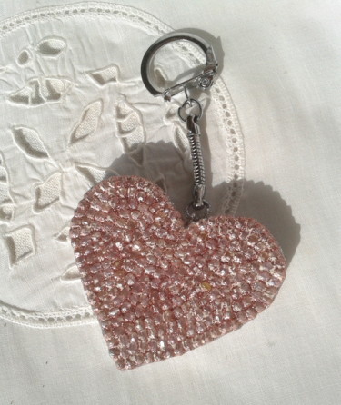 Artisanat intitulée "porte clés perles r…" par Creasoize, Œuvre d'art originale, Porte-clés et cordons
