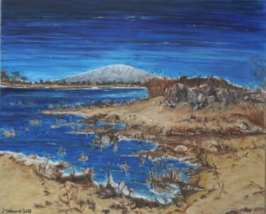 Pintura titulada "Marine Bleue" por Jeanne-Marie Delbarre, Obra de arte original, Oleo