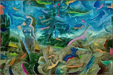 Painting titled "Pastorale: Endymion…" by Manolo Yanes, Original Artwork